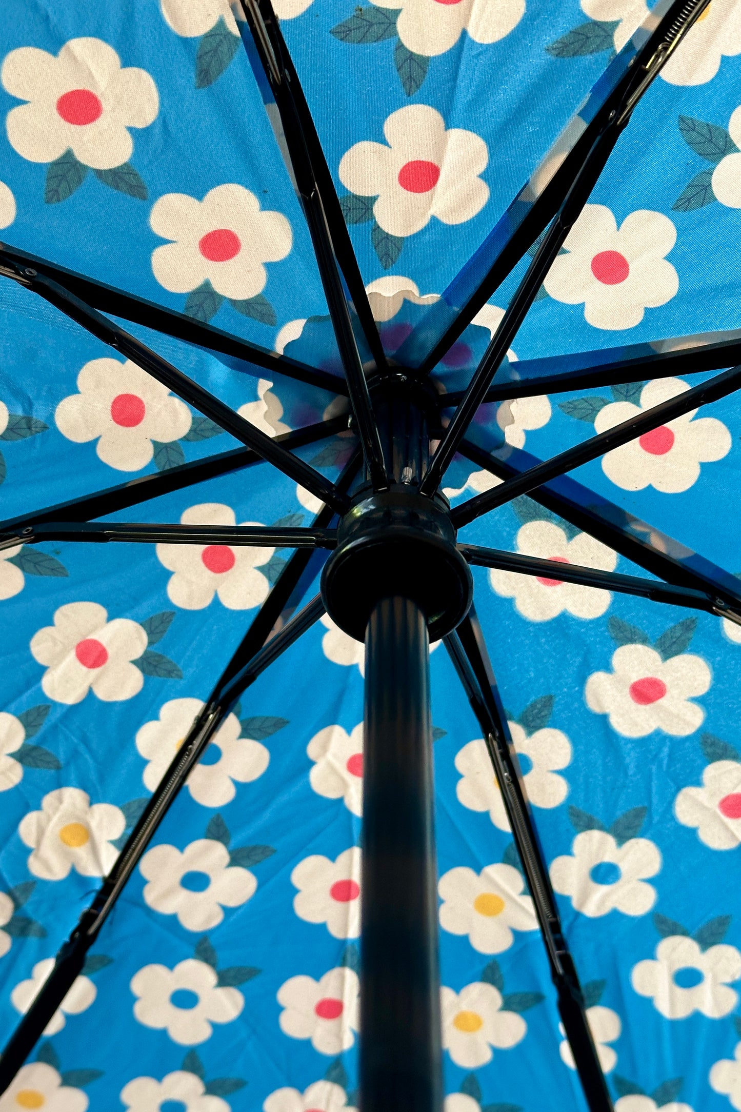 Retro Floral Design Umbrella Honey Yellow - Enamelhappy - Enamelhappy