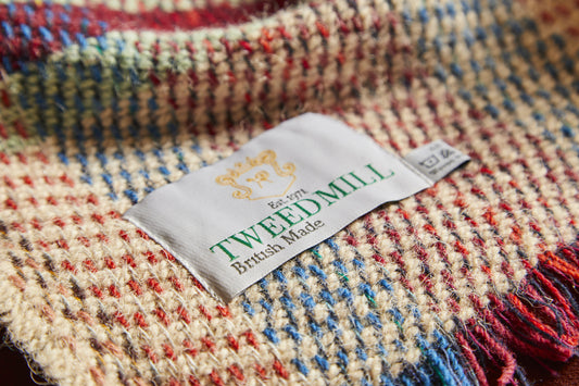 Tweedmill Recycled Wool Rug/Blanket /Throw - Rustic Random Unique Eco Sustainable Multi - Coloured - Enamelhappy