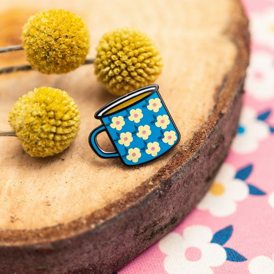 Cup of Tea - Happy Cup Coffee Cute Enamel Pin Badge - Enamelhappy - Enamelhappy