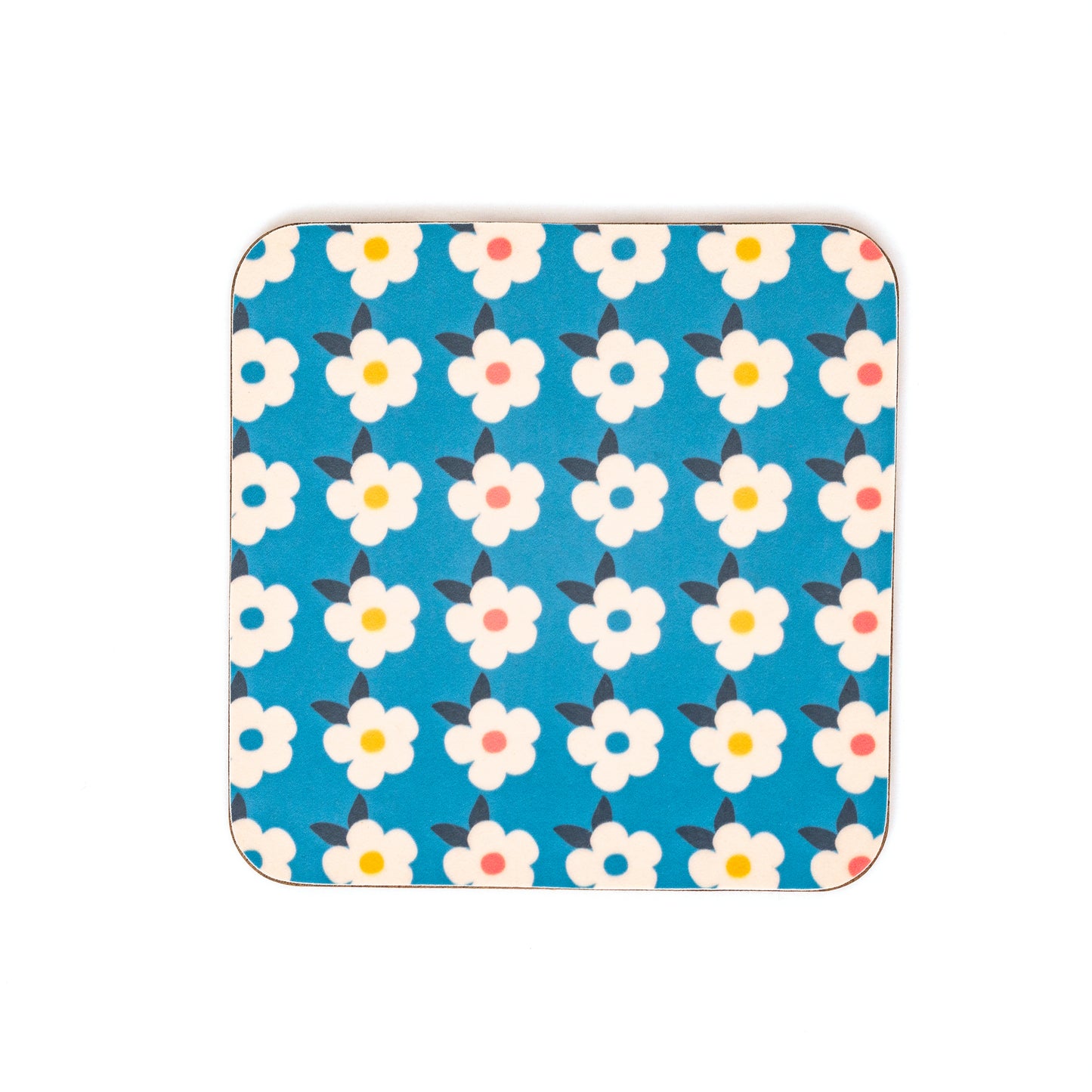 Colourful Retro Print Individual Coaster - Enamelhappy - Enamelhappy