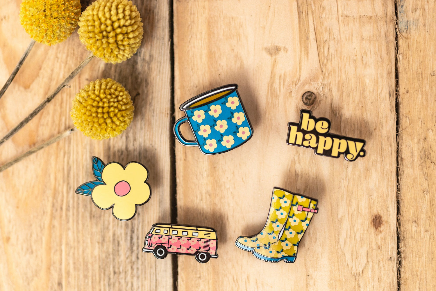 Pretty Retro Inspired Pin Badges - Enamelhappy - Enamelhappy