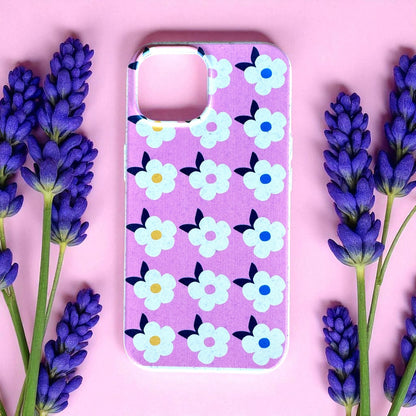 Retro Floral Tough Phone Case in Rose Pink - Google Samsung Iphone - Enamelhappy