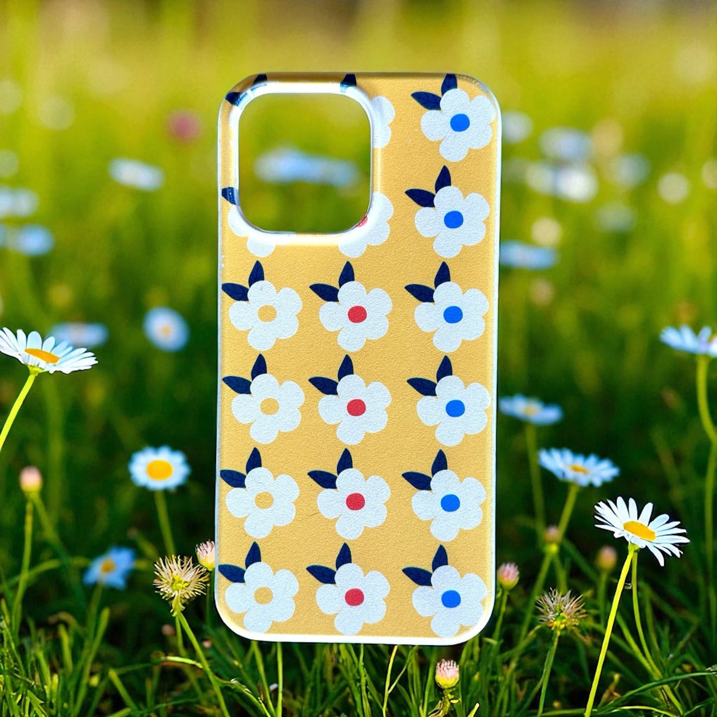Retro Floral Tough Phone Case in Honey Yellow - Google Samsung Iphone - Enamelhappy
