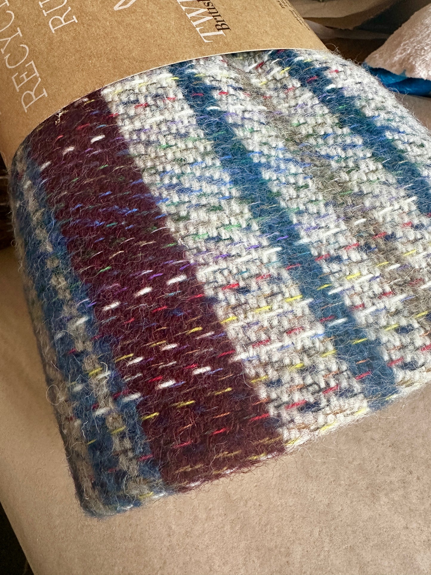 Tweedmill Tapis/Couverture/Jeté en Laine Recyclée - Rustique Aléatoire Unique Eco Durable Multicolore 120 cm x 150 cm