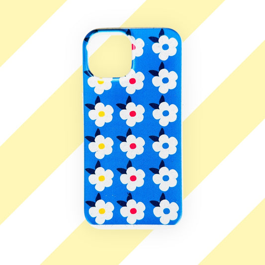 Retro Floral Eco Friendly Tough Phone Case in Ocean Blue - iPhone Samsung