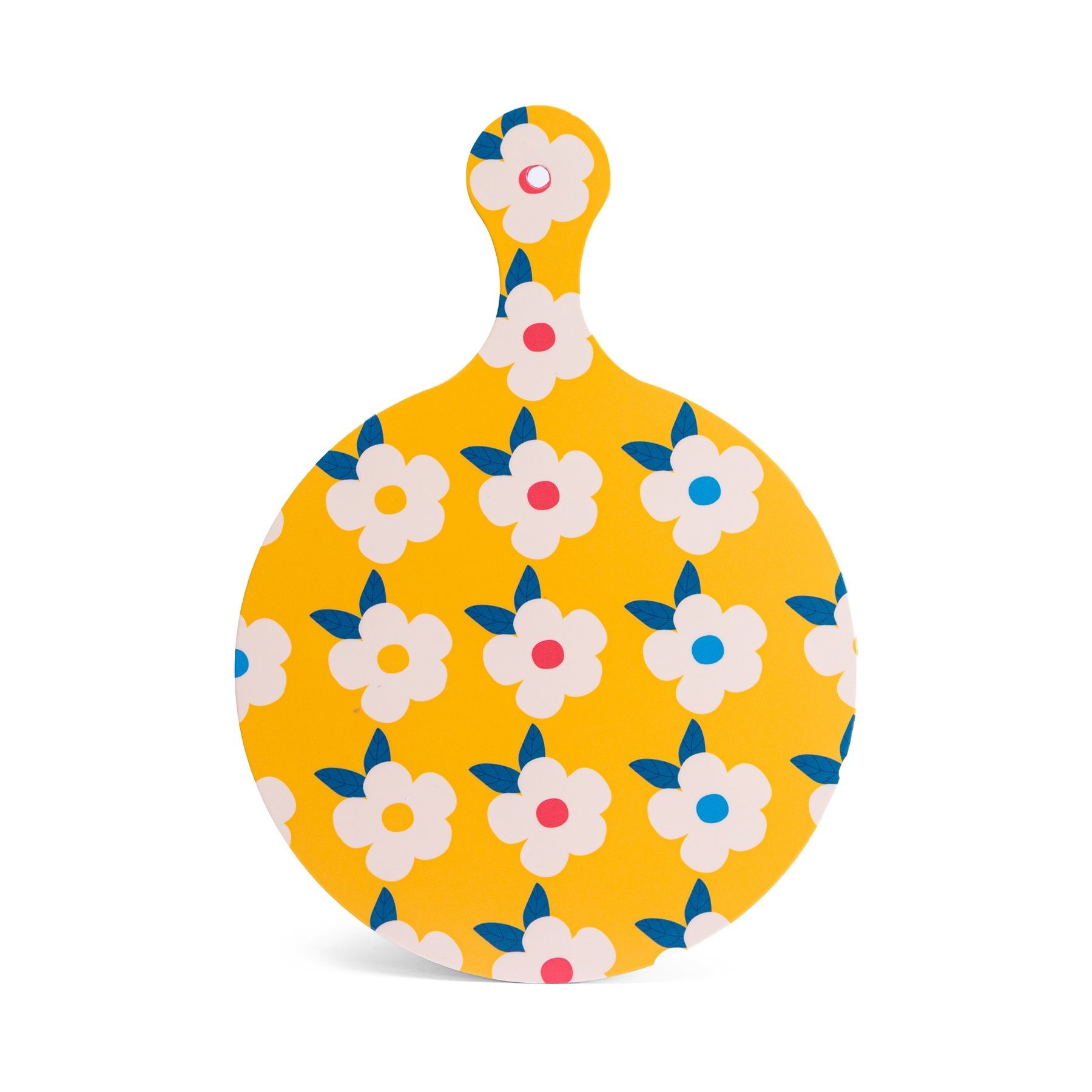 Chopping Board Honey Yellow Retro Floral - Enamelhappy - Enamelhappy