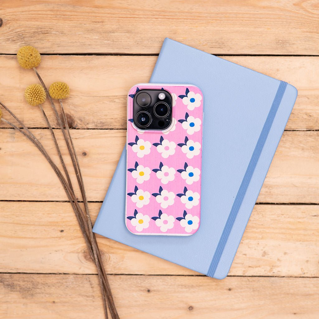 Retro Floral Tough Phone Case in Rose Pink - Google Samsung Iphone - Enamelhappy