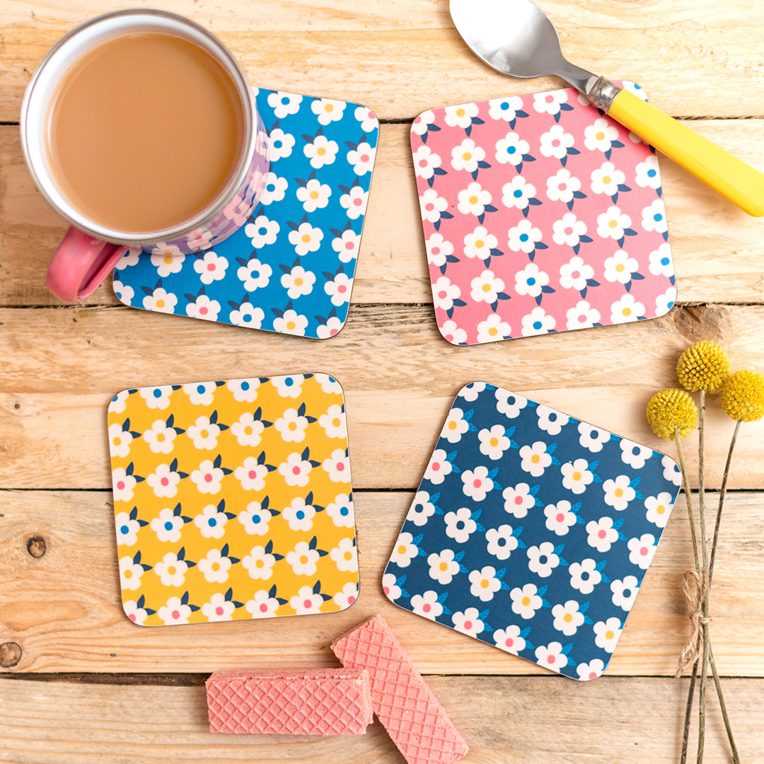 Enamel Mug & Coaster Set - Ocean Blue Matching - Enamelhappy